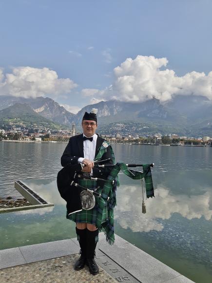 Matrimonio con cornamusa scozzese Ottavio Gusmini piper